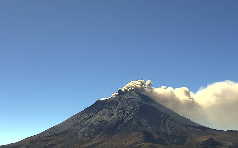 Volcán Popocatépetl registra 30 exhalaciones y mil 221 minutos de tremor de alta frecuencia