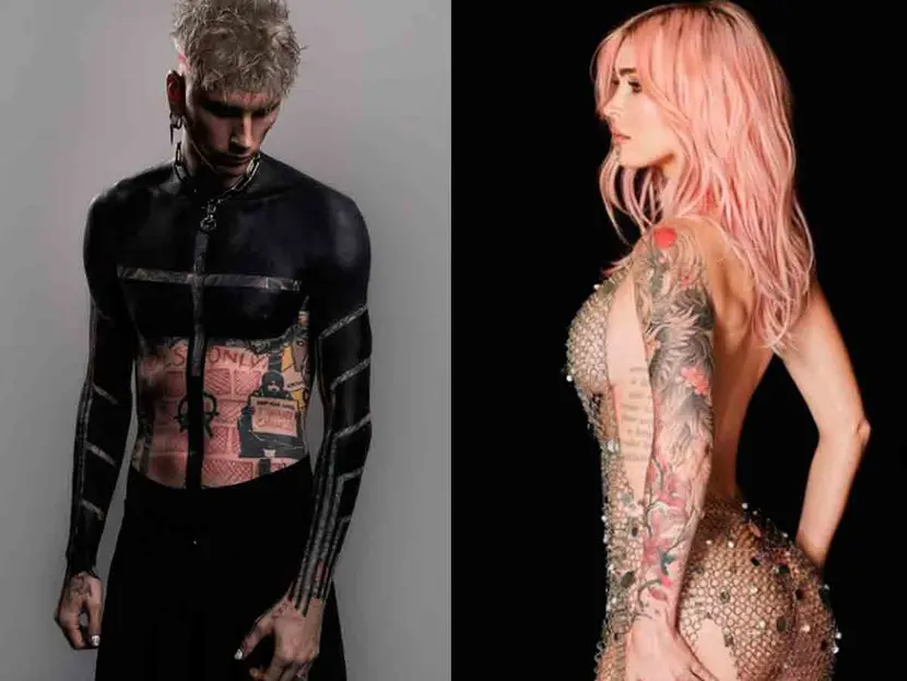 Machine Gun Kelly, novio de Megan Fox presume impactante tatuaje que cubre gran parte de su cuerpo